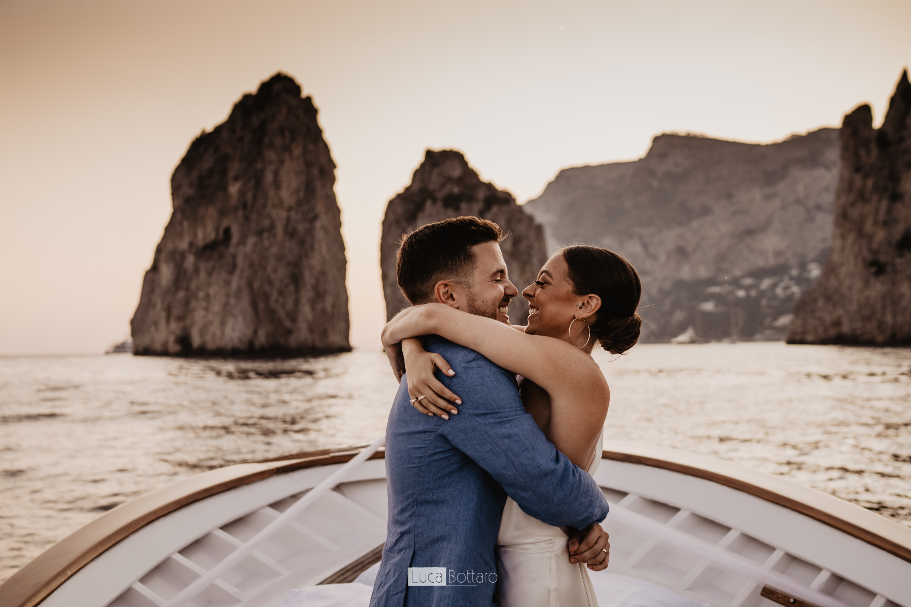 Wedding in boat capri