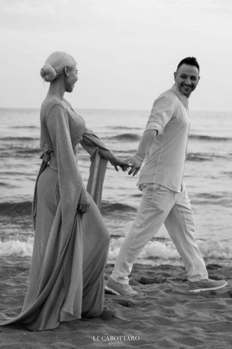 White Dress beach party at Savoy Beach Club Paestum for a destination wedding.